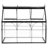 D'Eco Glass Greenhouse Terrarium (10x4.5x9) - Tabletop Black Hinged Geometric