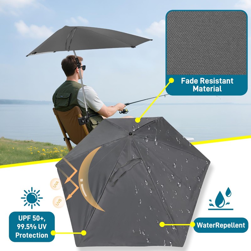 Beach Sun Umbrella Replacement Canopy, UPF 50+, 38 × 39