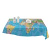 JUMBEAR World Map Painting Tablecloth Rectangle Polyester Table Cloth Large