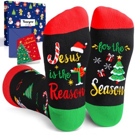 HAPPYPOP Religious Gifts Idea Socks - Christmas Gifts, Jesus Gifts, Christian Gifts for Women Men Teens Boys Girls