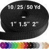 TECEUM 1 Inch Webbing – Black – 10 Yards –