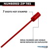Kable Kontrol Serialized Flag Numbered Cable Zip Ties, 6 Inch