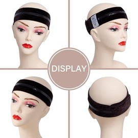 Gexworldwide Gex - Banda Para Peluca De Terciopelo Con Silicona Para Mantener Las Pelucas En Su Lugar, Banda Para El Cabello Con Sujeción Para Pelucas