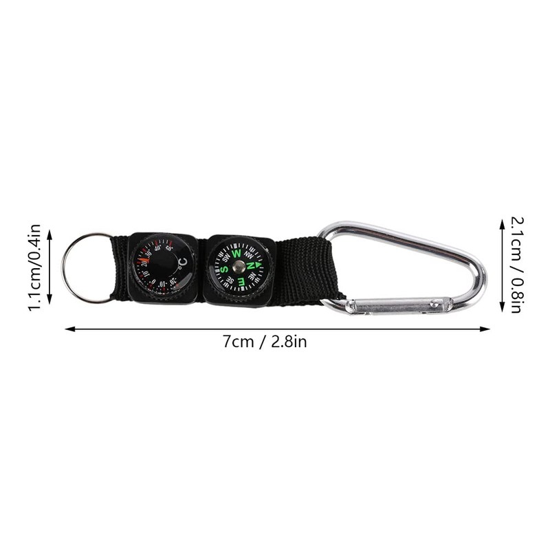 Military Compass,3 in 1 Multifunction Compass, Waterproof Mini Portable Thermometer