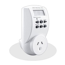 Sansai 7 Day/24hrs Outlet/Powerplug Digital Timer 2400W 240V 10A Max LCD White