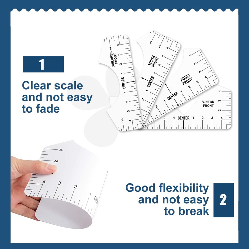 Tshirt Ruler Guide for Vinyl Alignment - Tee Shirt Centering
