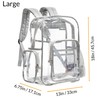 J.CARP Clear Bag Heavy Duty Backpack Durable Transparent See Through