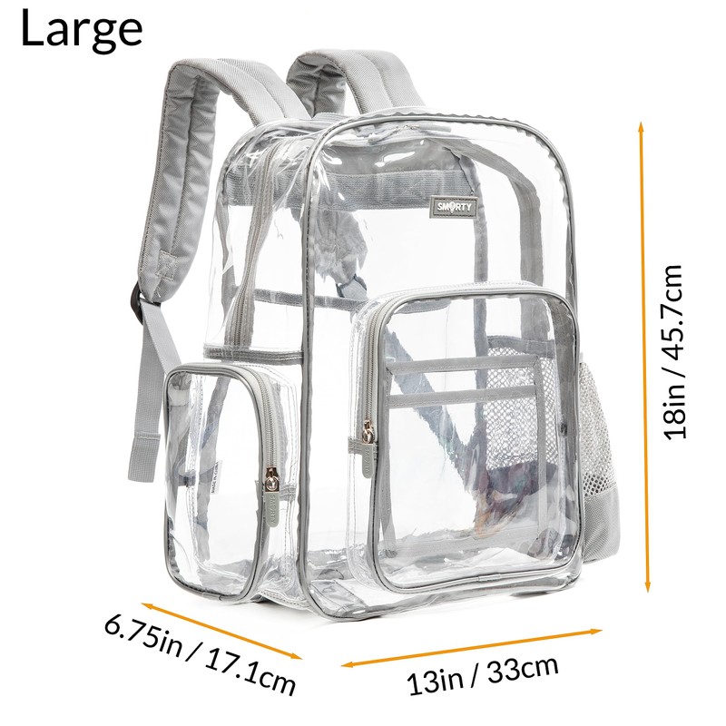 J.CARP Clear Bag Heavy Duty Backpack Durable Transparent See Through