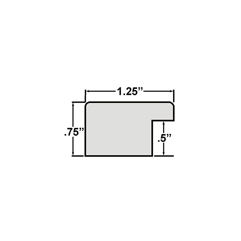 Craig Frames Bauhaus 125, 18x24 Picture Frame, Rustic Light Walnut