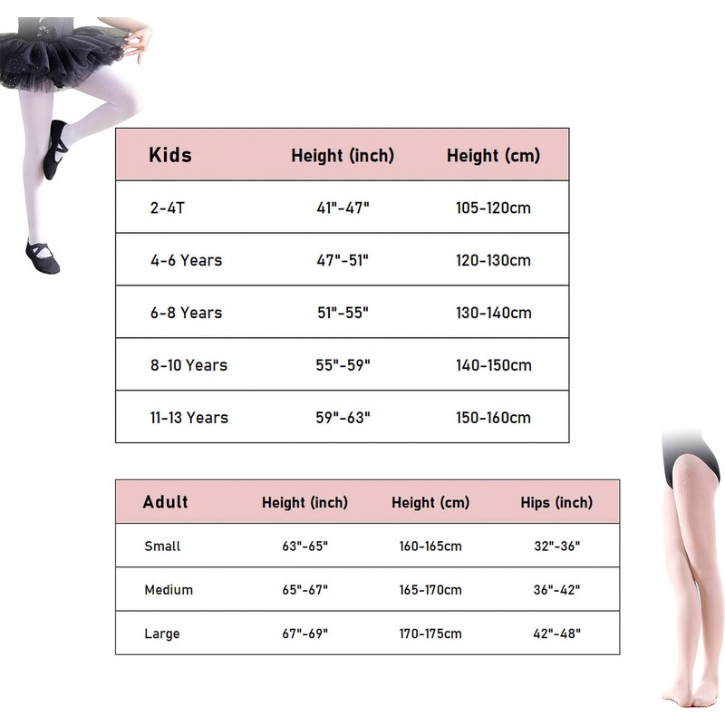 Danswan Mallas de ballet para niñas sin pies, leggings de