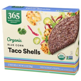 365 by Whole Foods Market, Taco Shells Blue Corn Organic, 5.5 Ounce