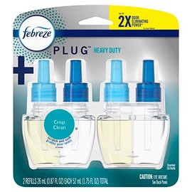 Febreze Ambientadores enchufables, resistentes y nítidos, eliminadores de olores, repuesto de aceite perfumado, 2 unidades