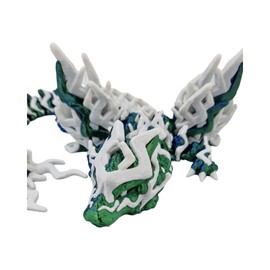 ZZ LIFE Articulating Storm Dragon Figurine - 3D Printed Articulated Figures - Unique and Fun Designs Vibrant Colors - Stress Relief (Wings)