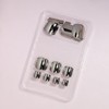 Black Chrome Press on Toenails, Metallic Fake Toe Nails for
