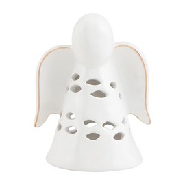 Mud Pie Sm Angel Ceramic Votive Cover Table SITTERS, White