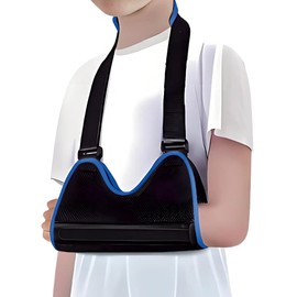 Kids Arm Sling Shoulder Immobilizer for Boys and Girls, Specially designed for children, Fixed and protected arm and wrist injuries and fractures, with steel plate support to enhance stability