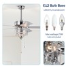 Vivastate Elegant 52'' Crystal Ceiling Fan with 5 Reversible Blades