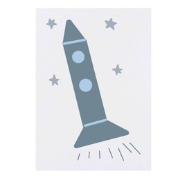 'A Space Rocket Adventure ' Temporary Tattoo - Water Resistant, Skin-Safe, Non-Toxic Transfer (TO00073699)