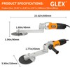 GLEX Angle Grinder Stand, Extended Arm, Stainless Steel Industrial Electric