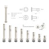 LBY 160pcs Phillips Chicago Screws, M5 x 10/15/20/25/30/35/40/45mm Binding Screw