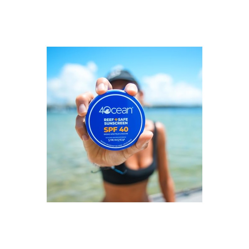 4ocean Protector solar FPS 40 seguro para arrecifes, protección UVA/UVB
