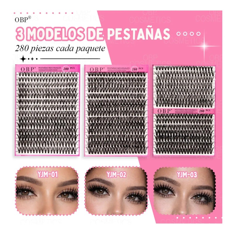 Obp Kit Completo Extensiones De Pestañas 30d 40d/9-16 Mm