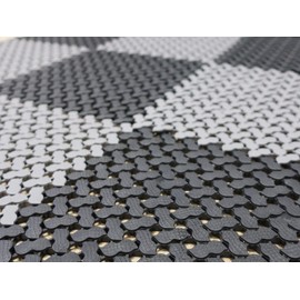 VINTEK Peanut Tile Vinyl PVC Interlocking Drainage Floor Tiles Mat Anti-Slip 12"x12" for Pool Shower Locker Bathroom Deck Patio Boat SPA Wet Area Inside/Outside (Pack of 9 Tiles - 12" x 12", Black)