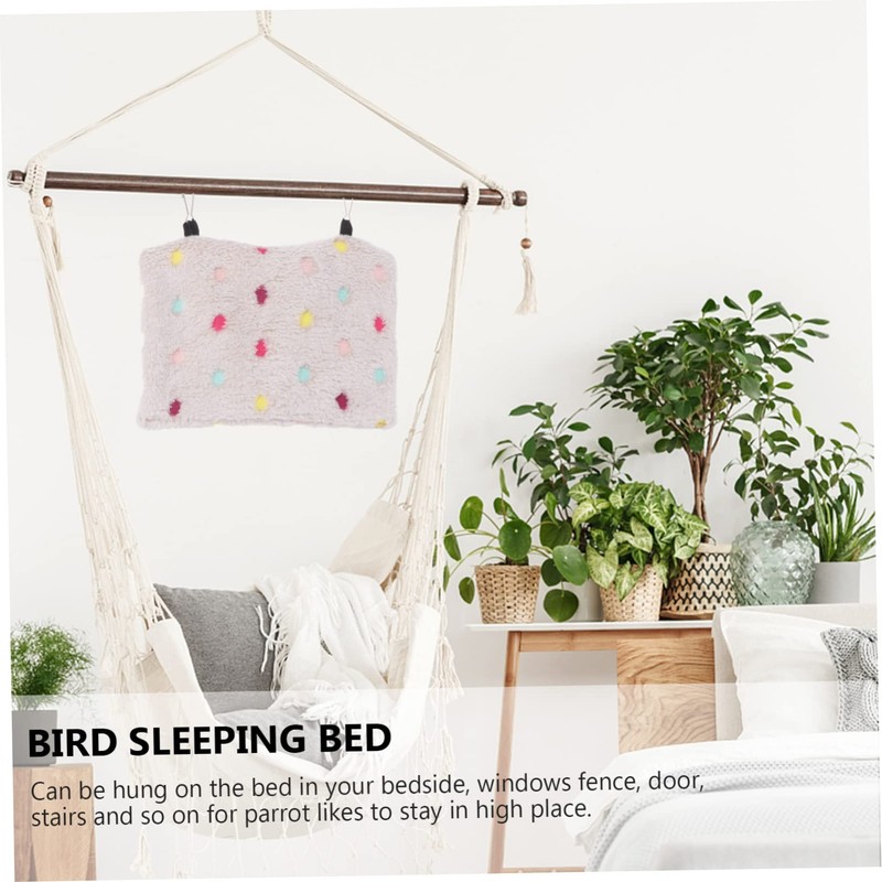 SUPVOX Flannel Parrot Nest Bird Warm Nest Hanging Design Comfortable