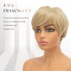 FESHFEN Short Pixie Cut Wigs Synthetic Blonde Pixie Haircut Wig