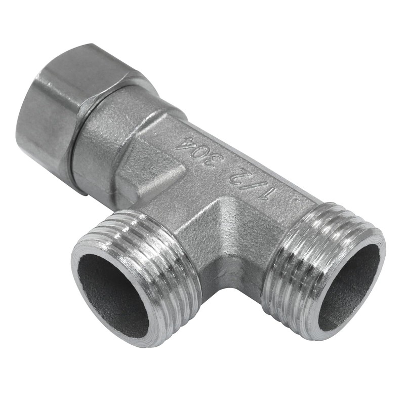 Murtenze Stainless Steel 1/2" G Male 3 Way Diverter, Movable
