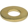 #12 Solid Brass Flat Washers, Commercial Standard, Grade 360, Plain