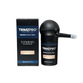Trimzpro Signature Keratin Hair Fibres 14g - 10 Shades | Instant Thickening & Concealing Powder | Lock-In Tech for Natural Look & Durability | Hair Volumizer for Men & Women, LT BLONDE