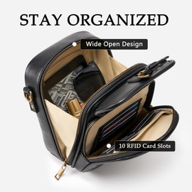 Kicttule Urvashi Genuine Leather Crossbody Bag for Women - Lightweight Adjustable Strap, Small Shoulder Purse for Daily Essentials & Travel