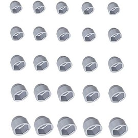 5x Protective Caps M5 to M30 Grey Hexagonal Screws Cover Caps for Screw Cap Car Furniture Cover Nuts (M12 / Hex 18 mm)