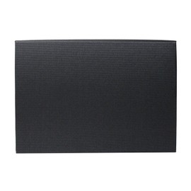 Emartbuy Gift Box, 24.5 x 17 x 6.5 cm, Textured Black Box with Black Lid and Printed Interior