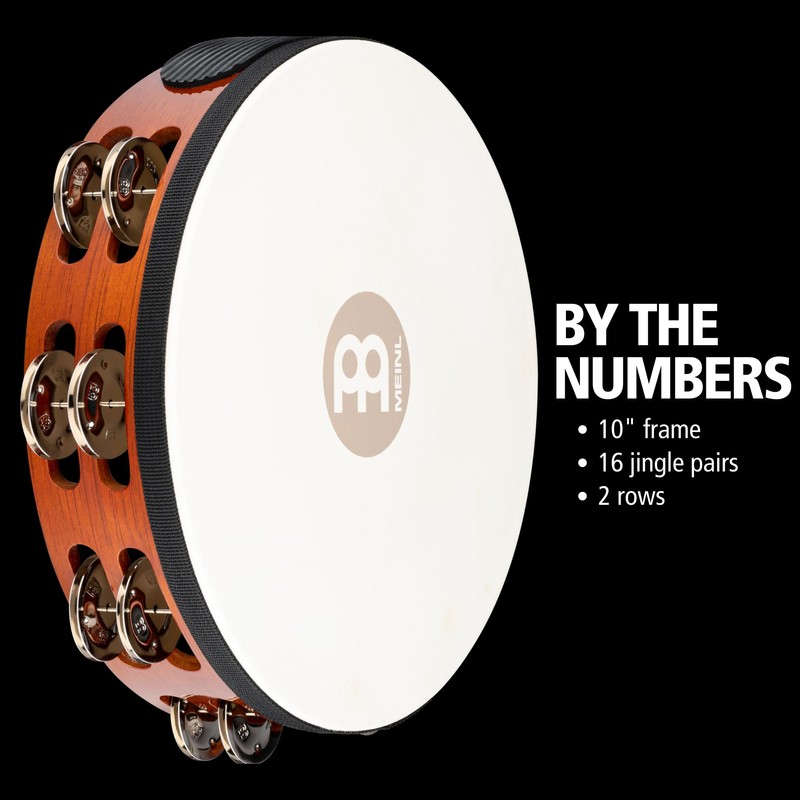 Meinl TAH2AB Headed Tambourine, Antique Brown, Double Row