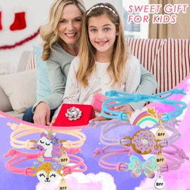 Pinkgarden Unicorn Bracelets for Girls, Girls Jewelry Dress Up Bracelet for Kids, Unicorn Friendship Bracelets Sets for Birthday,10 Pieces, Party Favors