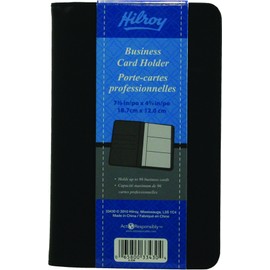 Hilroy 33430 Business Card Holder, 4-3/4x7-3/8-Inch, Holds Upto 96 Cards, Black