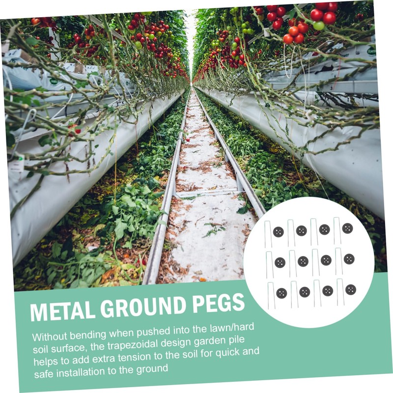 Levemolo 25 Sets U Shaped Ground Stakes with Gaskets for
