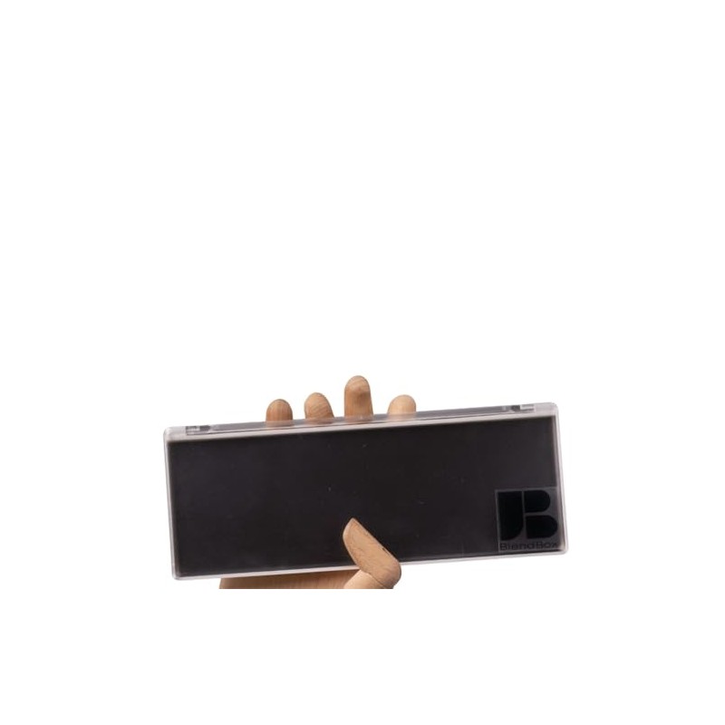 PALETA MAGNÉTICA PROFESIONAL MEDIANA VACÍA PARA MAQUILLAJE CON TAPA TRANSLÚCIDA.