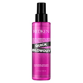 Redken Quick Blowout Heat Protection Spray | Blow Dry Primer Reduces Styling Time | Smooths & Adds Shine | Lightweight Blowdry Spray | For All Hair Types | 4.2 fl. oz.