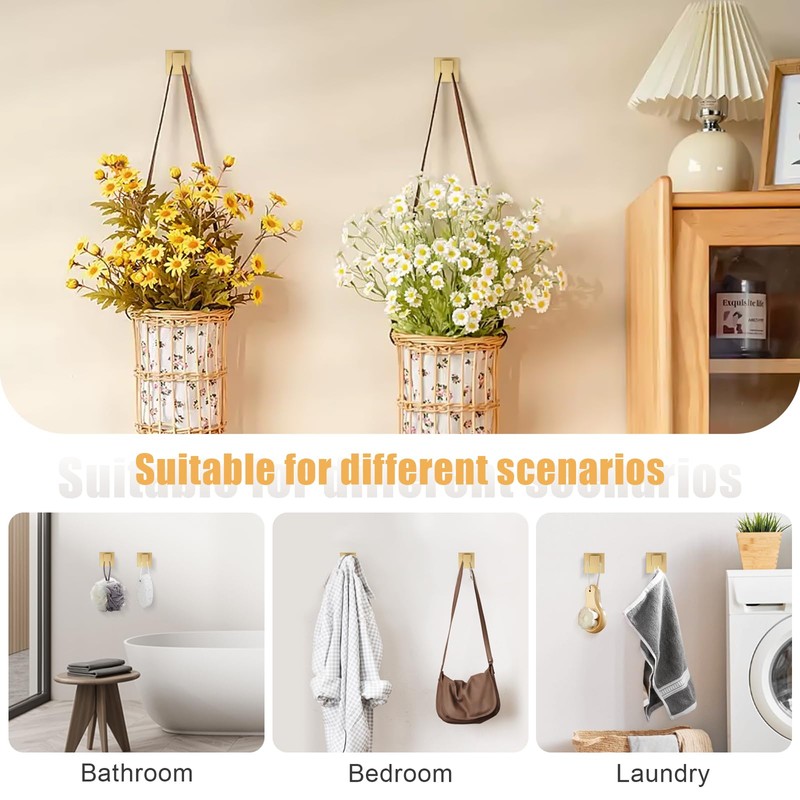TURS 10-Piece Bathroom Hardware Accessories Set Brushed Gold Towel Bar