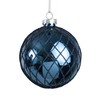 CF Collection Glass Ball Christmas Tree Ornament (Shiny Navy Blue)