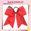 8PCS Cheer Bows Bulk Glitter Cheerleading Bows Girls Hair Bows