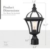 Emliviar Farmhouse Outdoor Post Lighting, Exterior Pole Lantern with Seeded