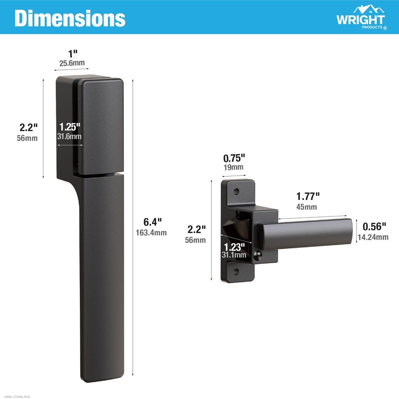 Wright Products - Free Hanging Screen and Storm Door Handle,