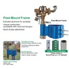 Post-Mount Sprinkler with Brass Impulse Head – Adjustable Watering Patterns,