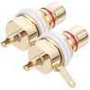 CORHAD Sturdy Rca Connectors 2 Pcs Lotus-shaped Rca Female Plated