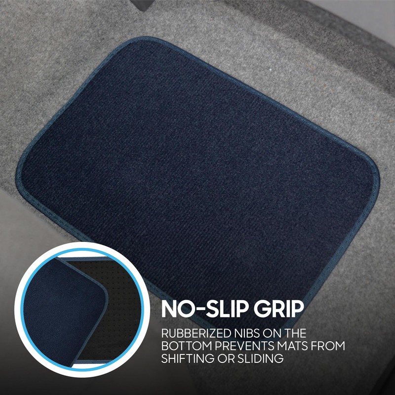 BDK Premium Carpet Blue Floor Mats for Cars - Universal
