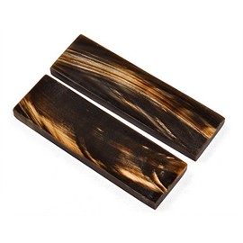 Texas Knifemakers Supply Honey-Streaked Water Buffalo Horn Knife Handle Scales – 5” x 1.5” x 3/8” – Natural Horn Blanks for Custom Knife Making (Pair of 2) [IS936]